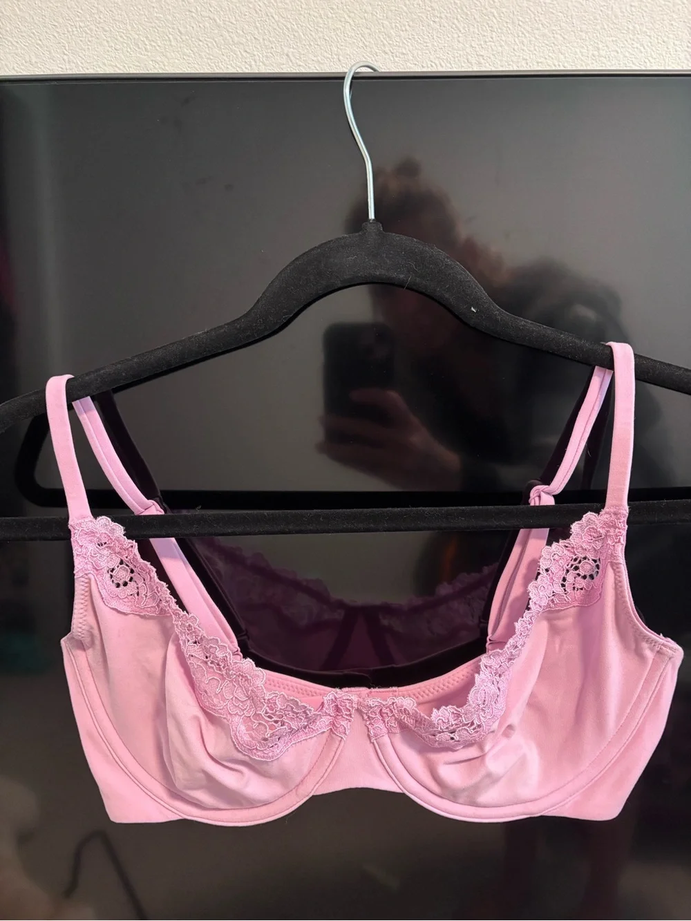 SKIMS Pink Lace-Trim Underwire Bra - Women Intimates